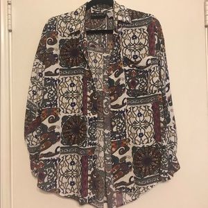 Vintage Paisley Button Up